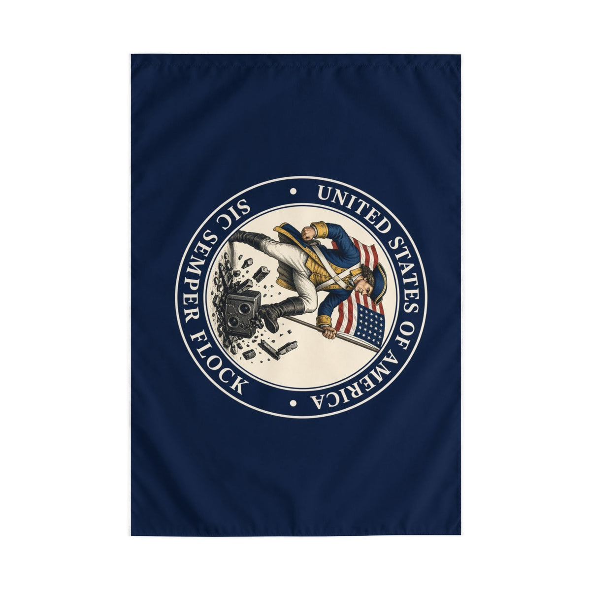Sic Semper Flock House Flag — Navy  Patriot