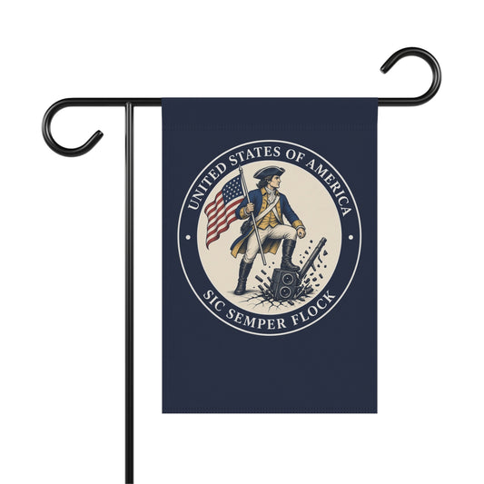 Sic Semper Flock Garden Flag — Patriot