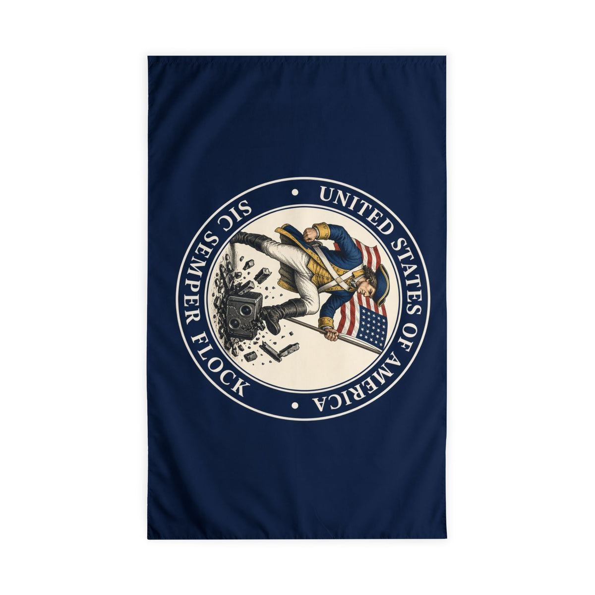 Sic Semper Flock House Flag — Navy  Patriot