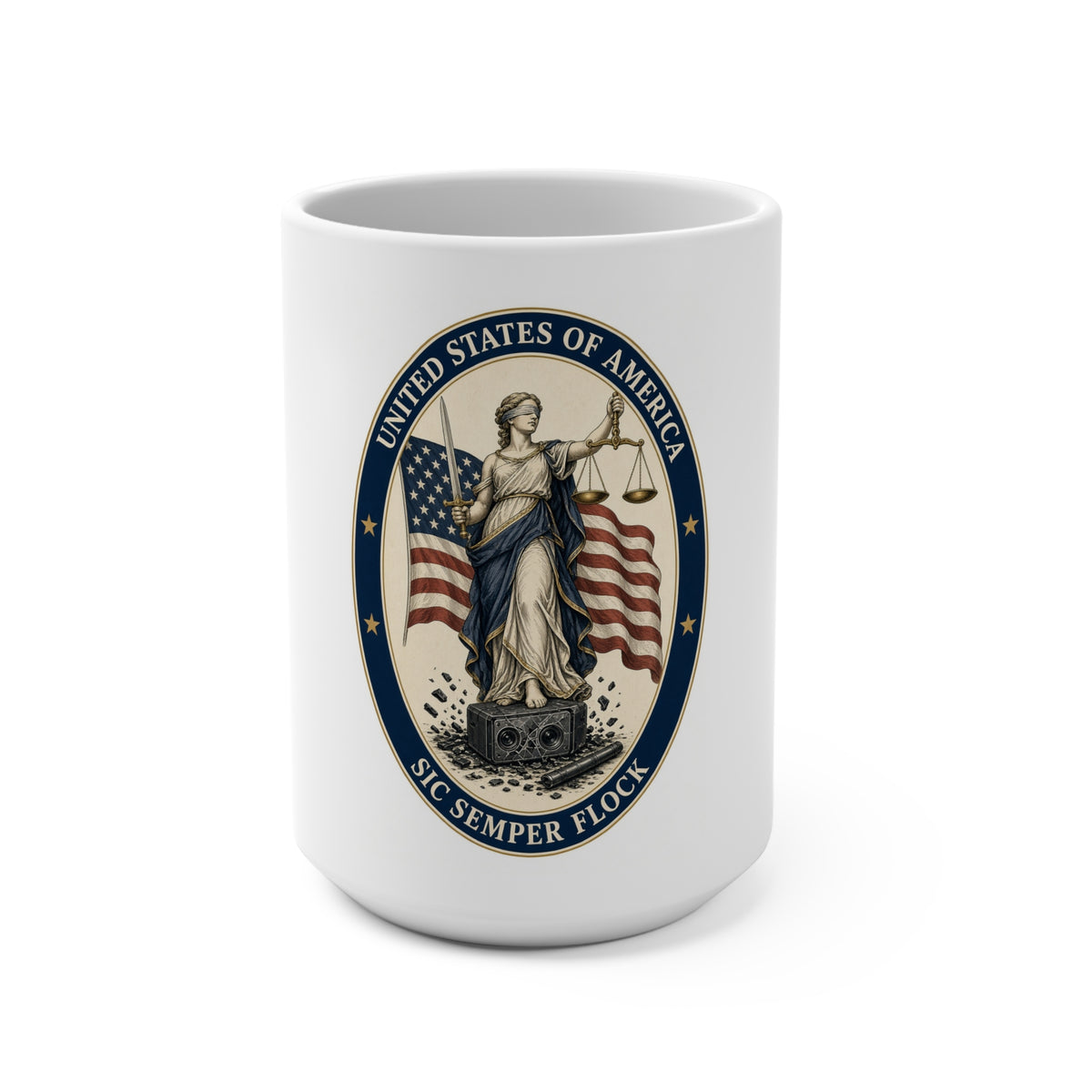 Sic Semper Flock Mug — Lady Liberty