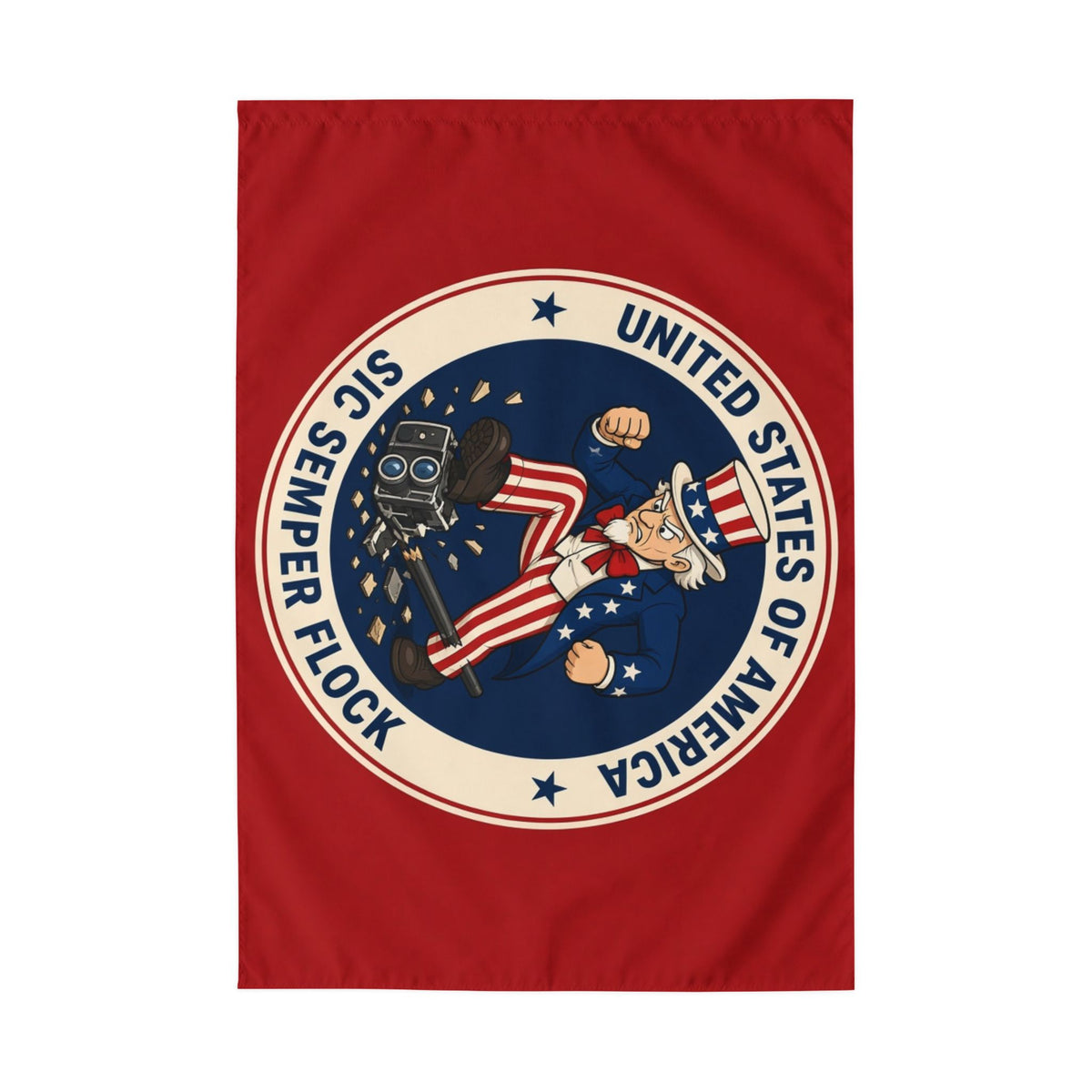 Sic Semper Flock House Flag — Uncle Sam Red