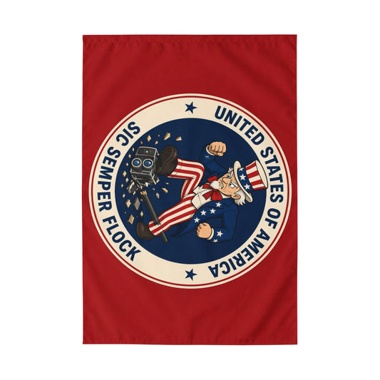 Sic Semper Flock House Flag — Uncle Sam Red