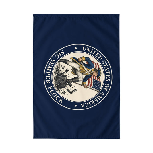 Sic Semper Flock House Flag — Navy  Patriot