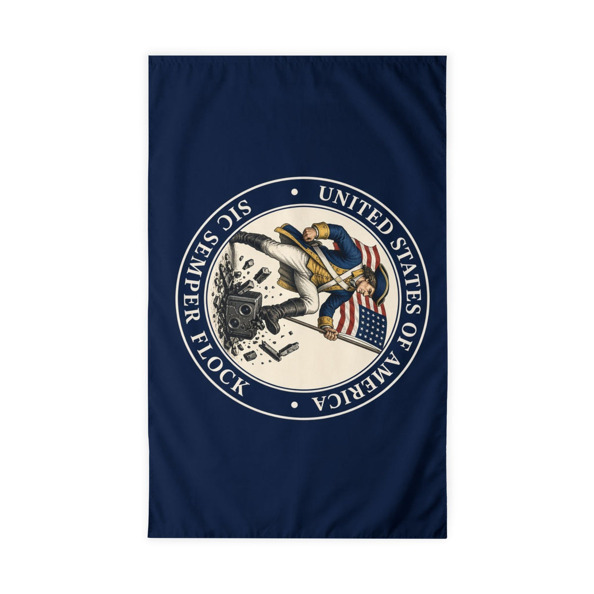 Sic Semper Flock House Flag — Navy  Patriot