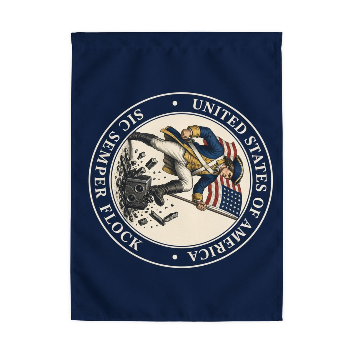 Sic Semper Flock House Flag — Navy  Patriot