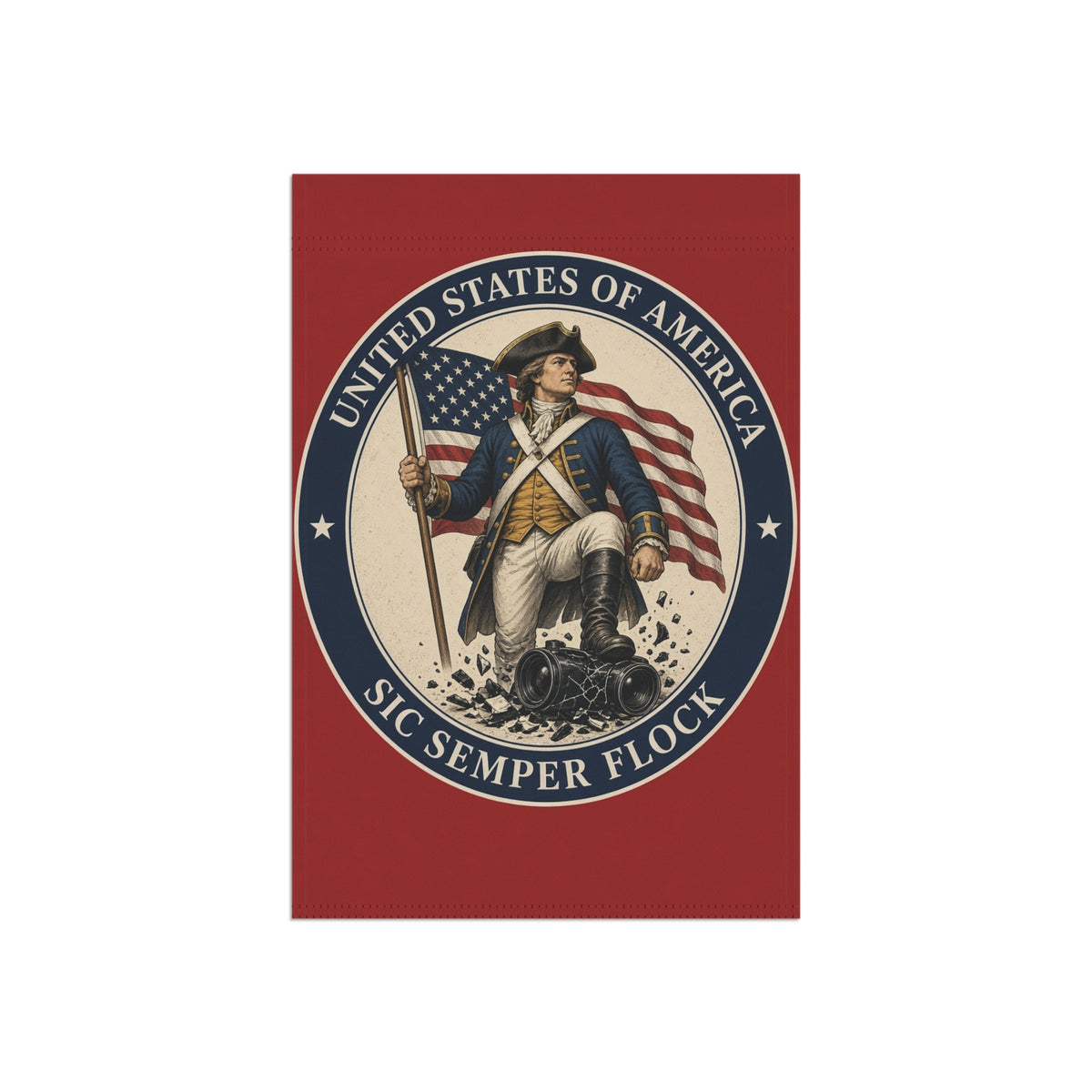 Sic Semper Flock Garden Flag — Patriot