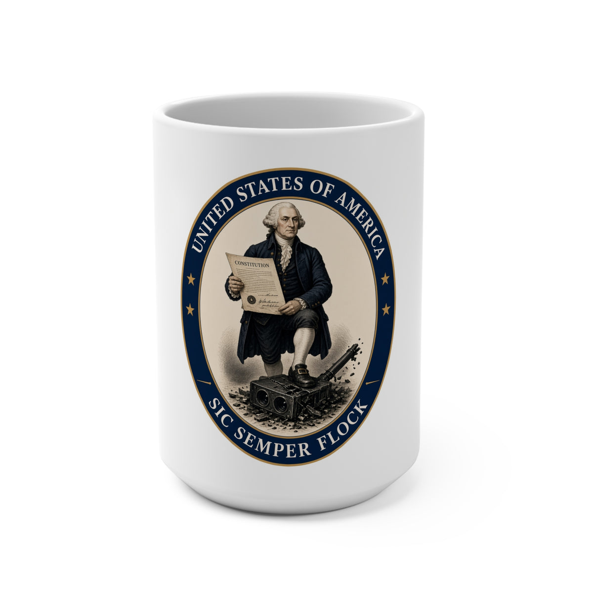 Sic Semper Flock Mug -  George Washington