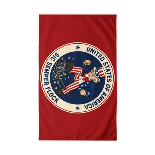 Sic Semper Flock House Flag — Uncle Sam Red