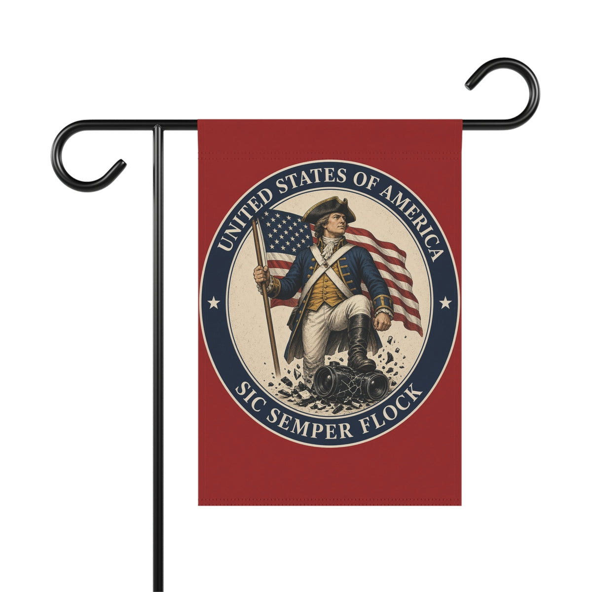 Sic Semper Flock Garden Flag — Patriot